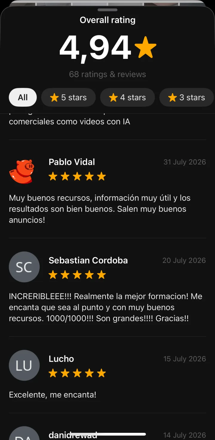 Captura de un mensaje real de un alumno