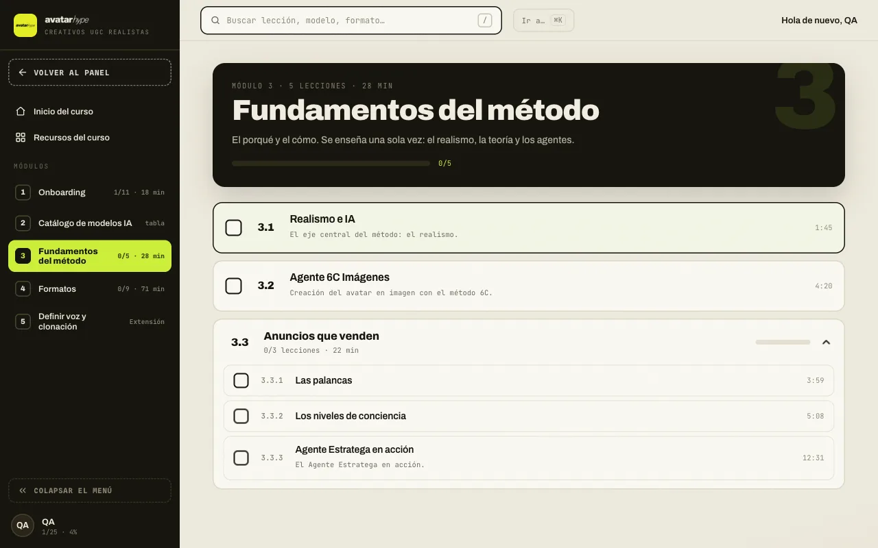 Captura real de la academia de AvatarHype