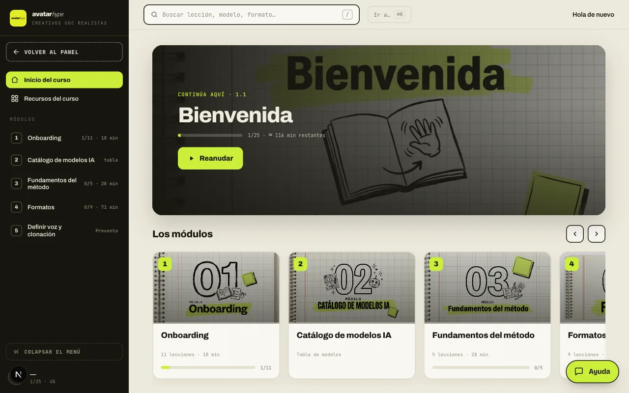 Captura real de la academia de AvatarHype
